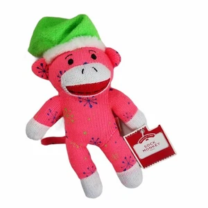 Dan Dee Collector's Choice PINK SOCK MONKEY GIRL Snowflakes 10" Holiday Time - Picture 1 of 12