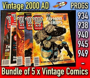 2000 AD 5 x Comic Bundle: Progs 934 938 940 945 & 949 Vintage Used 1990s #2AD2 - Picture 1 of 6