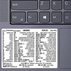 Adhesive Computer Keyboard Reference Shortcut Sticker Sticker UK Key PC M5K7 - Photo 1/14