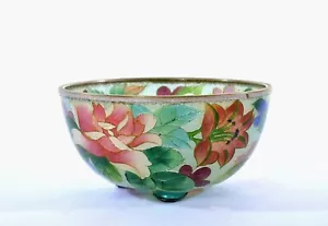 Ancien bol shippo japonais Plique a Jour cloisonné émaillé avec fleur - Photo 1 sur 8
