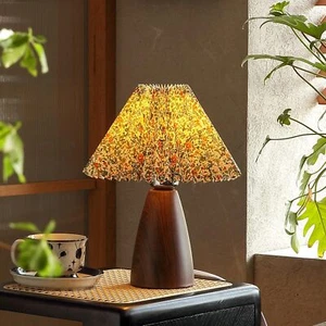 Small Lamp for Bedroom Vintage Flower Mini Table Lamps for Nightstand Minimalist - Picture 1 of 7