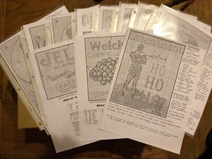 Copies of Vintage Food Products Cross Stitch Patterns Lot of 18 - Picture 1 of 12