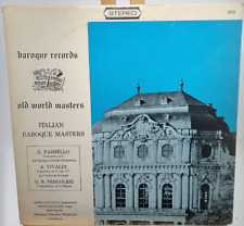 Vivaldi Paisiello Pergolesi Italian Baroque Masters NM- Vinyl BUS 2822 Classical