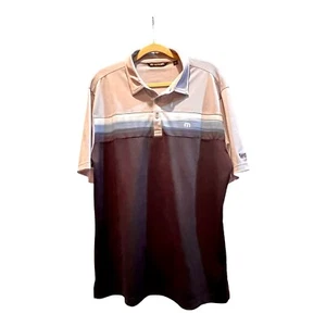 Travis Matthew Polo Golf Shirt Mens XL Blue Gray Plantation Bay Performance - Picture 1 of 9