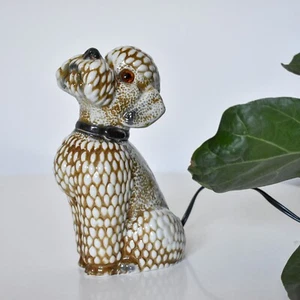 Ceramic Dog Perfume Lamp / Dog Lamp with Glass Eyes / TV Lamp Dog / Germany 30s - Picture 1 of 16
