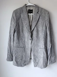 GIORGIO ARMANI Giacca Blazer Made In Italy Bottone Texturizzato Tweed 48 Uomo Grigio - Foto 1 di 7