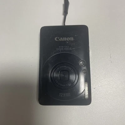 Canon Ixus 100IS 12.1 MP Digitalkamera Black - Bild 1 von 4