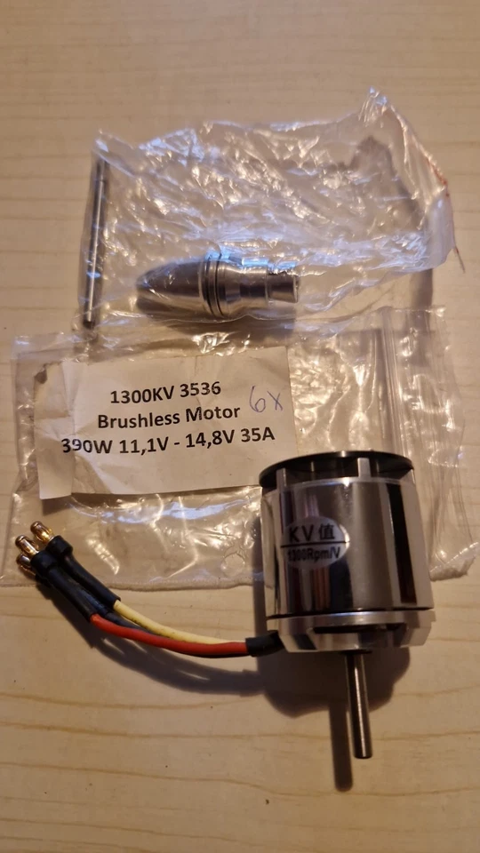 Brushless Motor 3536 1300KV 390W 35A 11,1-14,8V inkl. JJ und Welle - Bild 1 von 1