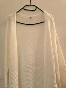 BENETTON WEISSE STRICKJACKE 44/46 - Bild 1 von 5