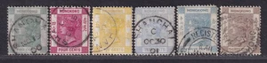 Hong Kong 1900-02 QV 3rd Issues Series D set of 6, Used, 12c Round Corner - Picture 1 of 2