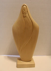 Figura de madera tallada a mano George Updegraff Mary Roseville, CA 2000 firmada 12,5" - Imagen 1 de 10