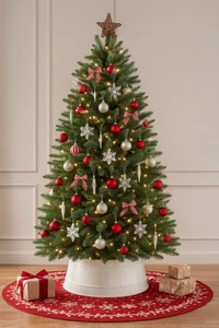 NEU Holiday Lane weiß Metall Weihnachtsbaum Kragen 24" Feiertag Dekor Neu im Karton (6-1) - Bild 1 von 3