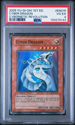 Yu-Gi-Oh! - Cybernetic Revolution Cyber Dragon 2005 CRV-EN015 1st Edition PSA 4 - Image 1 of 2