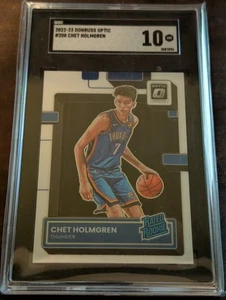 2022 Donruss Optic Rated Rookie #208 Chet Holmgren Base RC PSA 10 OKC Thunder - Bild 1 von 3