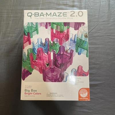 MINDWARE Q-BA-MAZE 2.0 CAJA GRANDE COLORES BRILLANTES 72 CUBOS Y 20 CANICAS Foto 1 de 4