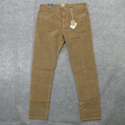 Faherty Pants Mens 36 Brown Stretch Corduroy 5 Pocket Raw Umber Garment Dyed New - Image 1 of 4