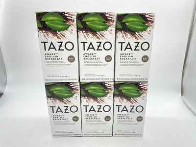 Saquinhos de chá preto café da manhã inglês Tazo Awake orgânico 6 caixas de 20 cada - Imagem 1 de 4