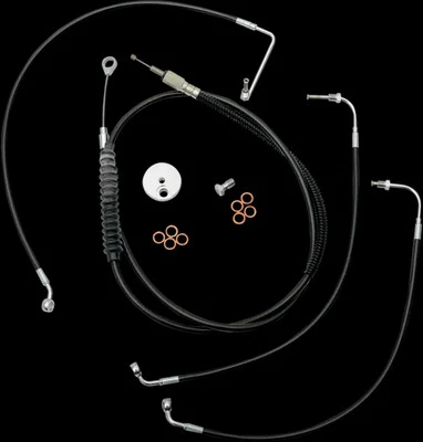 Kit de controles de manillar LA STD negro Mini Ape wo ABS Harley Electra Glide 08-09 Foto 1 de 3