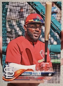Tarjeta gigante Marcell Ozuna 2018 Topps Update SP impresión corta variación 5X7 #/49 - Imagen 1 de 1