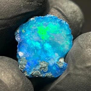 3.70 Cts Black Opal Rough Natural Ethiopian Welo Smooth Opal Raw Loose Gemstone - Picture 1 of 8
