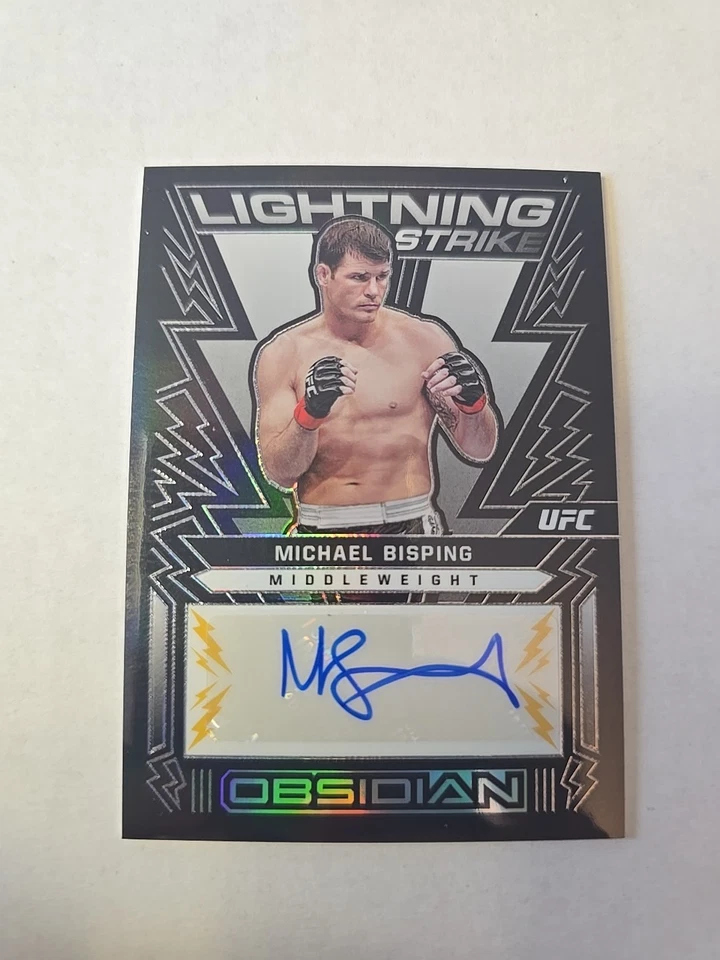 2023 UFC Panini Obsidian Auto Michael Bisping Gold  8/10 OL-MBS - Image 1 of 2