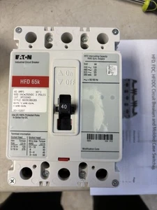 EATON, HFD3040, 3P, 40A, NEW MATERIAL - Picture 1 of 7