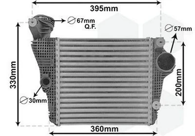 VAN WEZEL 74014701 Ladeluftkühler LLK für PORSCHE Macan (95B) Turbo Intercooler - Bild 1 von 4