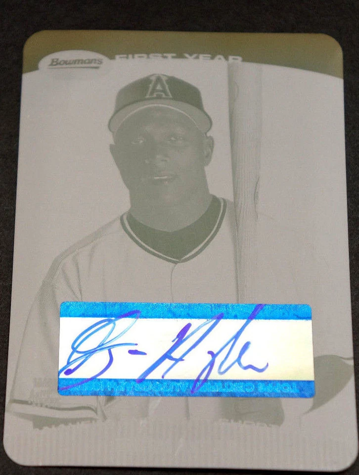 2004 Bowman's Best Majenta Printing Plate Autograph ERICK AYBAR RC AUTO #ed 1/1 - Image 1 of 1
