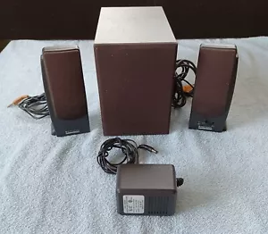 Altec Lansing Series 100 Computer Speakers Model 121 with Subwoofer & Power Cord - Photo 1/17