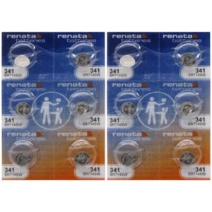 12 Renata 341 SR714SW Silver Oxide 1.55v 0% MERCURY Batteries - Picture 1 of 2