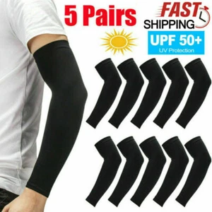 10 Pair Cooling Arm Sleeves Outdoor Sport Basketball UV Sun Protection Arm Cover - Picture 1 of 15