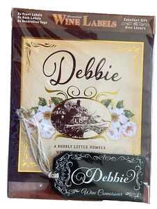 Wine Bottle Labels & Decorative Tags 6 Pc - Personalized Name: Debbie - Picture 1 of 2