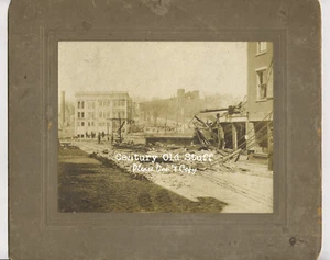 1911 Great Fire, Bangor, ME - Antique Photo, Graham Bldg, Universalist Church - Picture 1 of 2