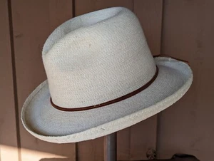 SUNBODY RB'S PALM LEAF FEDORA HAT - Picture 1 of 3