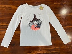 NEW Girls XL 14 Crazy 8 Gymboree Cat Witch Gem Halloween Long Sleeve Tee NWT - Picture 1 of 10