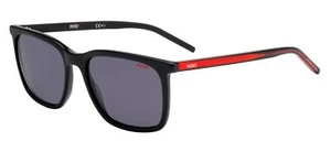 Hugo 1027/S 0OIT/IR Black Redgd/Gray Blue Sunglasses - Picture 1 of 1