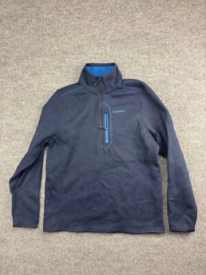 Craghoppers 1/2 Zip Sweater Men's M Blue Long Sleeve Zipped Pocket Mock Neck - Image 1 of 4