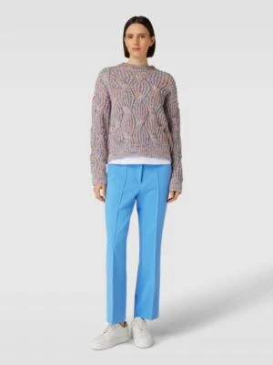 Cambio fabric trousers with pressed pleats model 'FARAH' in blue new/42 RRP €159.90 - Image 1 of 4