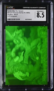 Marvel Universe Series 4 H-IV Spider-Man vs Venom 1993 holograma 3D - CGC 8,5 - Imagen 1 de 2