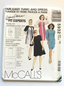 McCall's 5932 Misses ein- oder zweiteiliges Kleid Größe 16 - Bild 1 von 3