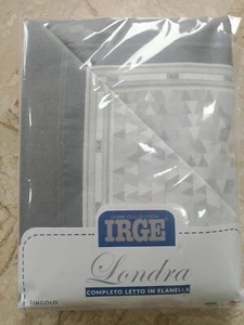 completo lenzuola letto singolo Flanella Irge Grigio Scuro - Foto 1 di 2