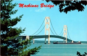 Mackinac Bridge Michigan Postcard - Picture 1 of 2
