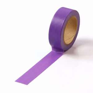 Solid Purple Washi Tape Decorative Paper Masking Tape 10m Junk Journal Bujo
