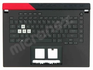 FOR Asus 90NR0571-R33US1 Palmrest Keyboard LED RGB 4 ZONE black with red finish - Afbeelding 1 van 2