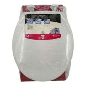 Mayfair Round White Plastic Toilet Seat 16.5" - Picture 1 of 3