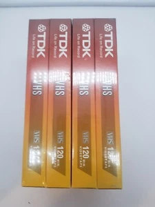 TDK Super Quality T-120 6 Hour Recording Blank VHS Tape two 2 Packs - Picture 1 of 2