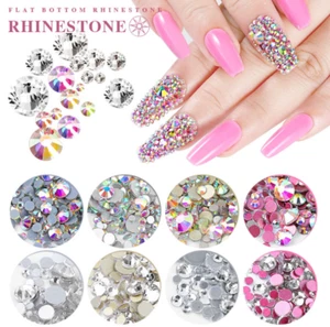1440pcs Nail Art Rhinestones Glitter Diamond Crystal Gems 3D Tips DIY Decoration - Picture 1 of 17