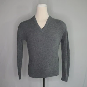 De Colección 80 Jantzen Gris Liso Cuello en V Suéter Suave Preparado Abuelo Papá Hombres M Hecho en EE. UU. - Imagen 1 de 8