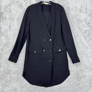 Rebecca Minkoff Dress Womens 2 Leslie Crepe Tuxedo Button Career Classic City - Picture 1 of 10