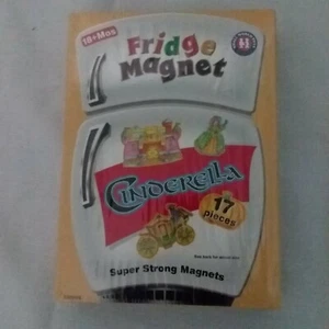 Vintage CINDERELLA Fridge Magnets Small World Toys Super Strong 17 Pcs Box NEW - Picture 1 of 12